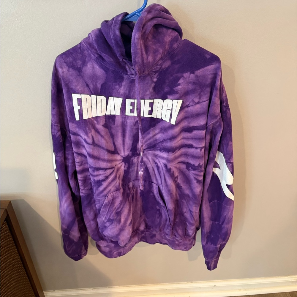 Friday Energy Purple Tie-Dye Hoodie